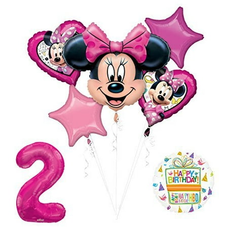 New Minnie Mouse 2nd Birthday Party Supplies Balloon Bouquet