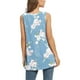 thumbnail image 4 of Minnieouse Chaleco de mujer Camiseta sin mangas bohemia Camiseta sin mangas con cuello en V Camiseta casual con cuello en V Prendas para la parte del cuerpo lirio azul claro M, 4 of 5