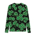 thumbnail image 4 of Auroural 5T Girls Clothes 5T Girls Shirts Long Sleeve Children's St. Patrick Print Long Sleeved Round Neck Top Casual Pullover Base Shirt Navy, 4 of 4