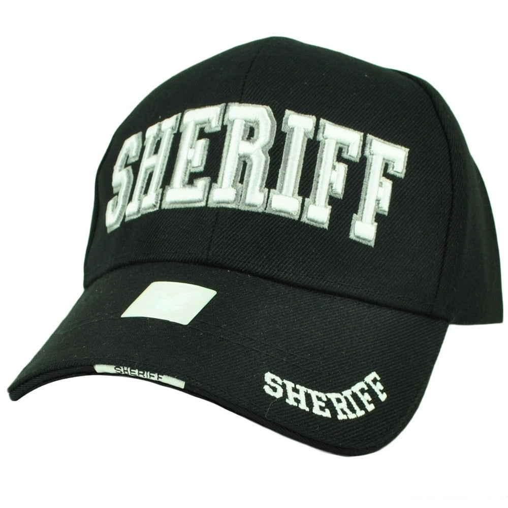 Sheriff County Deputy Police Law Enforcement Hat Cap Black Curved Bill