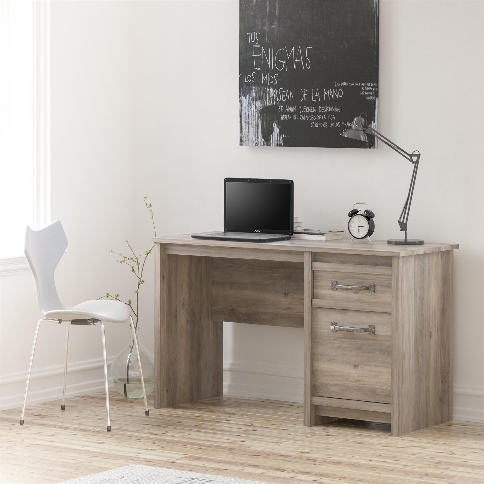 Better Homes & Gardens Emory Computer Desk, Gray Oak