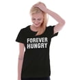 thumbnail image 3 of Forever Hungry Hangry Foodie Geek Womens Fitted Plus Size Graphic Tee Brisco Brands 3X, 3 of 5