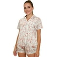 thumbnail image 2 of HITIME Pijama para Mujer de Seda de Leche Talla XL, Conjunto de Short y Playera, Tela Ultra Suave y Transpirable, Comodidad de Lujo para Dormir o Lounge, 2 of 7