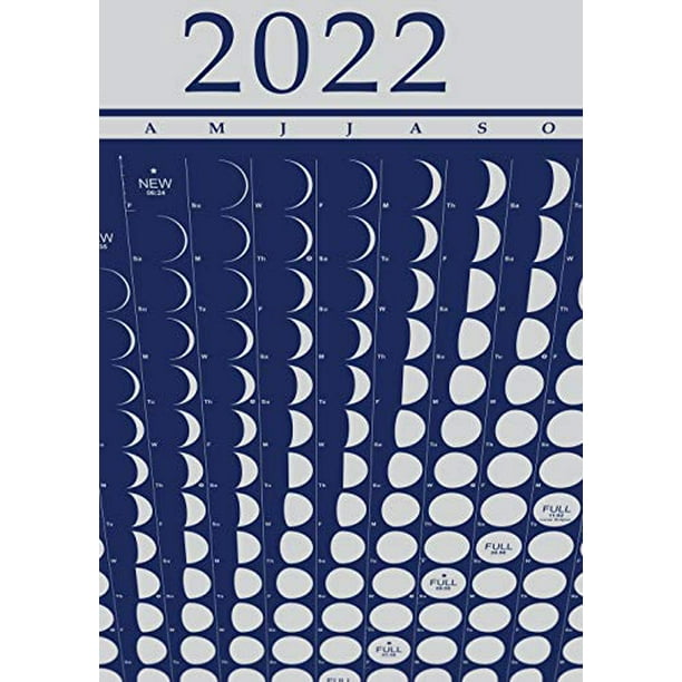 Moon Calendar 2022 Lunar Phases, MoonLight - Walmart.com