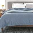 thumbnail image 2 of Comfy Supersoft Fleece Bed Blanket – Lightweight All-Season – Twin Size – Blue, 2 of 8