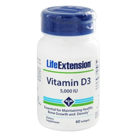 Life Extension Vitamin D3 5000 Iu 60 Softgels Walmartcom