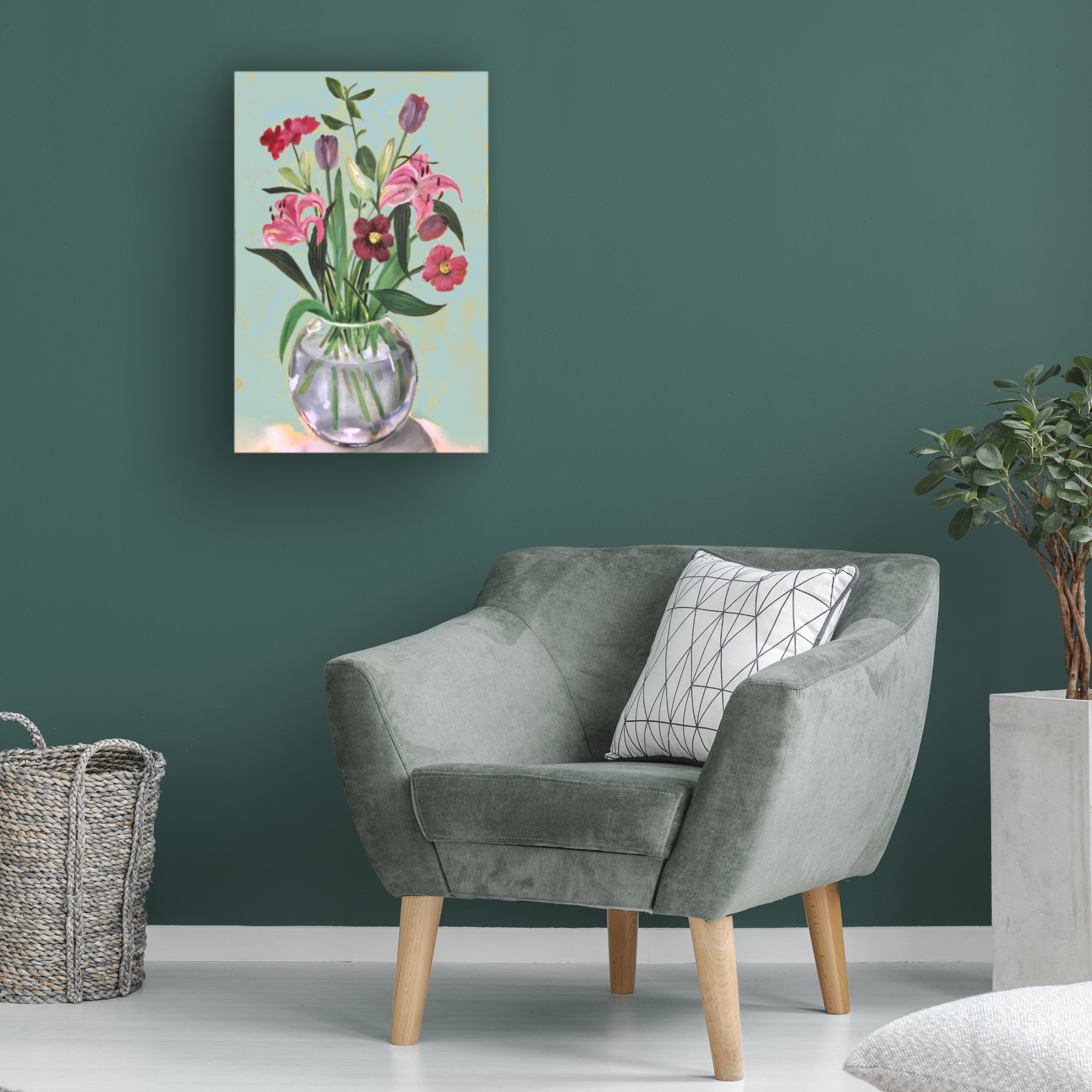 Sarah Thompson-Engels 'Lillies, 2022' Canvas Art - 30 x 47 Inches