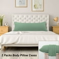 thumbnail image 2 of Unique Bargains 2-Piece Microfiber Body Pillow Covers, 20" x 54", Spa Blue, 2 of 8