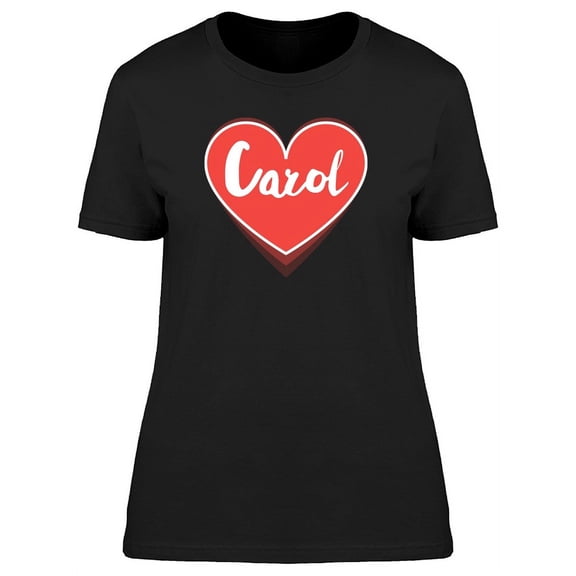 Carol On Red Heart T-Shirt Women -Image by Shutterstock, Female x-Large