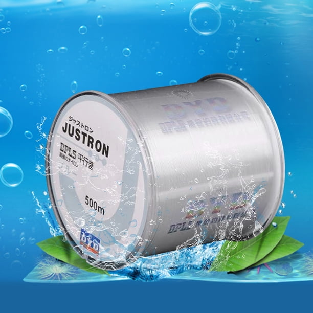 Línea de pesca transparente de 500M, línea líder de nailon de diámetro más pequeño, línea de pesca duradera