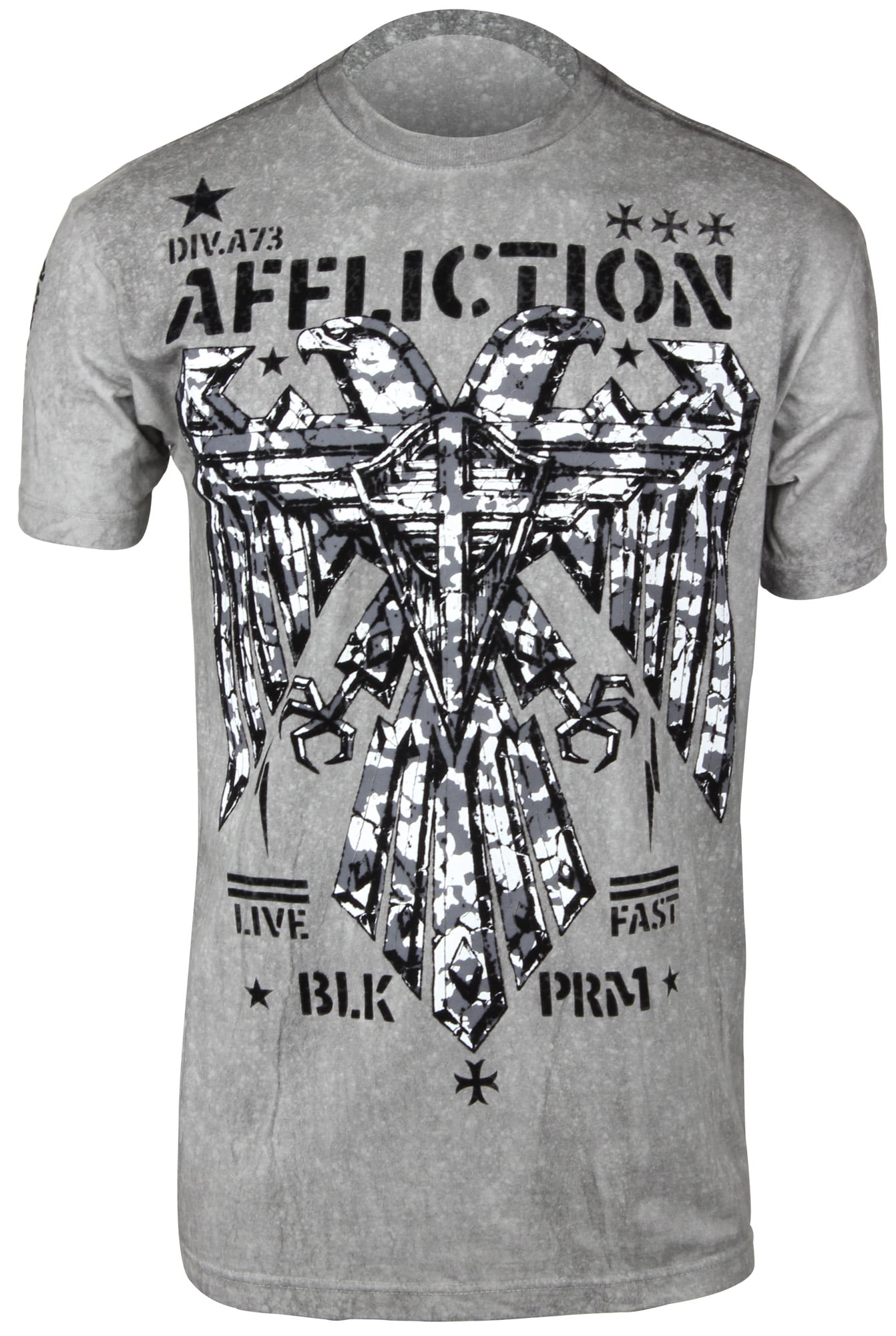 Affliction - Affliction Mens AF Warhawk T-Shirt - Storm Gray - Small ...