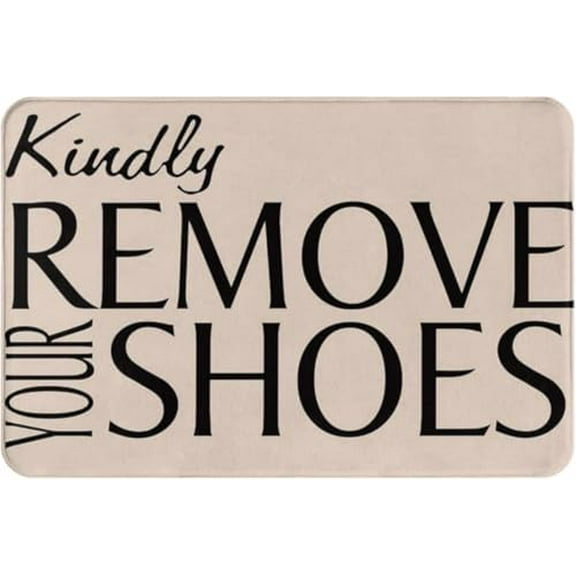 Kindly Remove Your Shoes Mat Add Charm to Your Home with a Fall Doormat Outside Indoor Area Rugs Front Door Mats for Outdoor Entrance 18x30 Inch