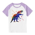 thumbnail image 1 of RXIRUCGD 2025 Vêtements d'Été pour Enfants Tout-Petits Garçons Filles Mode Mignon Col Rond Imprimé Manches Courtes Haut, 1 of 7