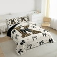 thumbnail image 3 of Feelyou Bow Monogrammed K Full Size Comforter Sets, Princess Bowknot Bedding Sets, 3pcs, 3 of 8