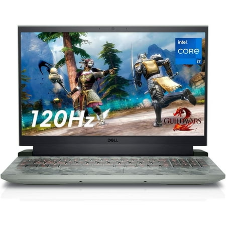 Dell G15 5520 15.6 Inch Gaming Laptop - FHD 120Hz Display, Core i7-12700H, 16GB DDR5 RAM, 512GB SSD, NVIDIA RTX 3060 6GB GDDR6, Intel Wi-Fi 6, Windows 11 - Spector Green