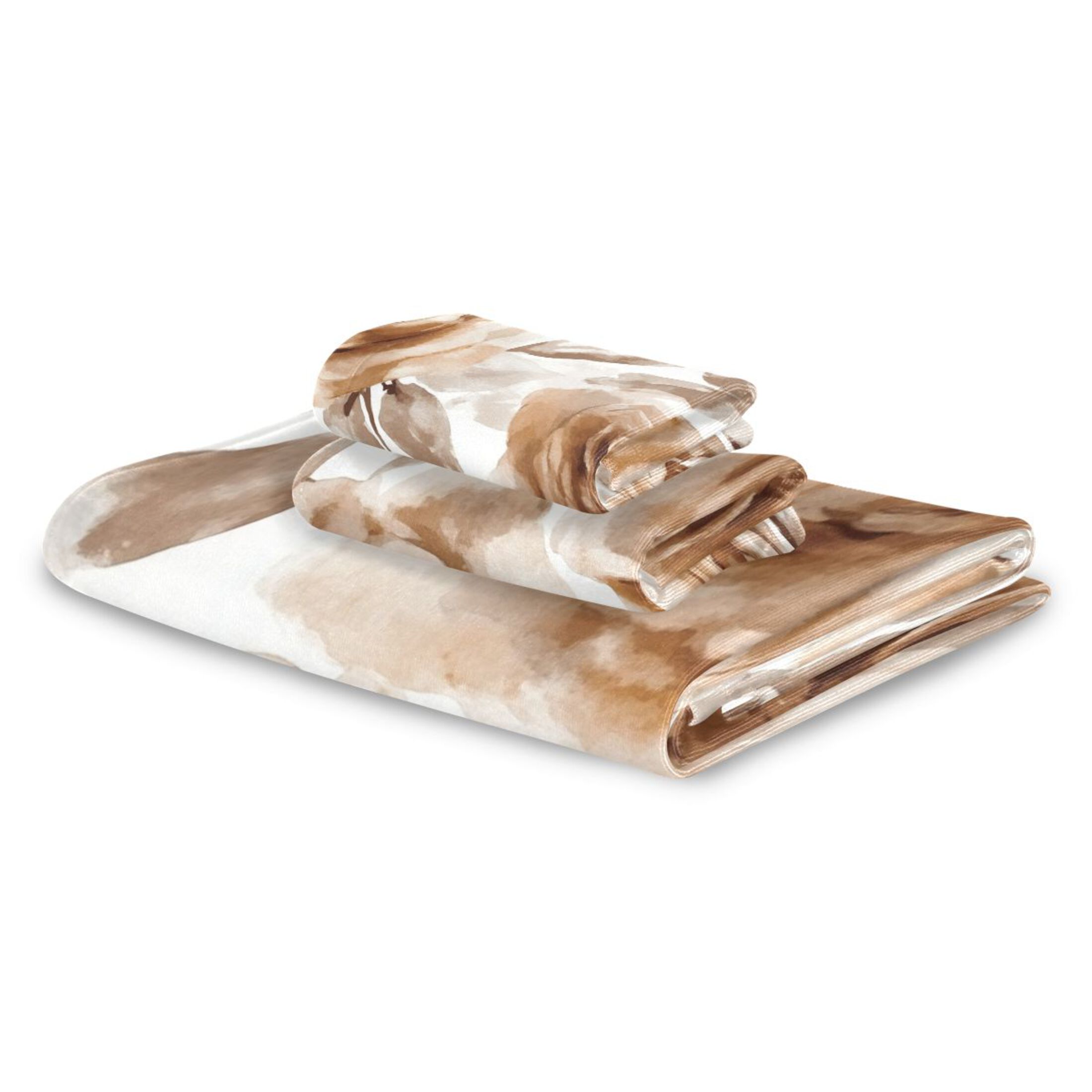 Three-Piece Towel Set Face Towel Towel Set Hand Towel Bath Towel Cotton Bath Towels Bath Towel Sets Hand Bath Towels Cartoon Brown Roses Seamless