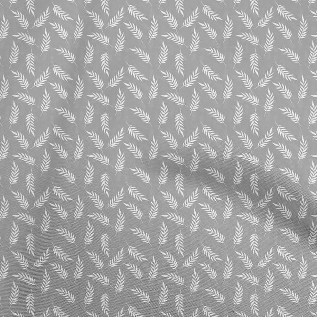 oneOone Cotton Flex Gray Fabric Leaves Sewing Craft Projects Fabric Prints By Yard 40 Inch Wide