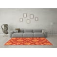 thumbnail image 3 of Ahgly Company Indoor Square Abstract Orange Modern Area Rugs, 5' Square, 3 of 4