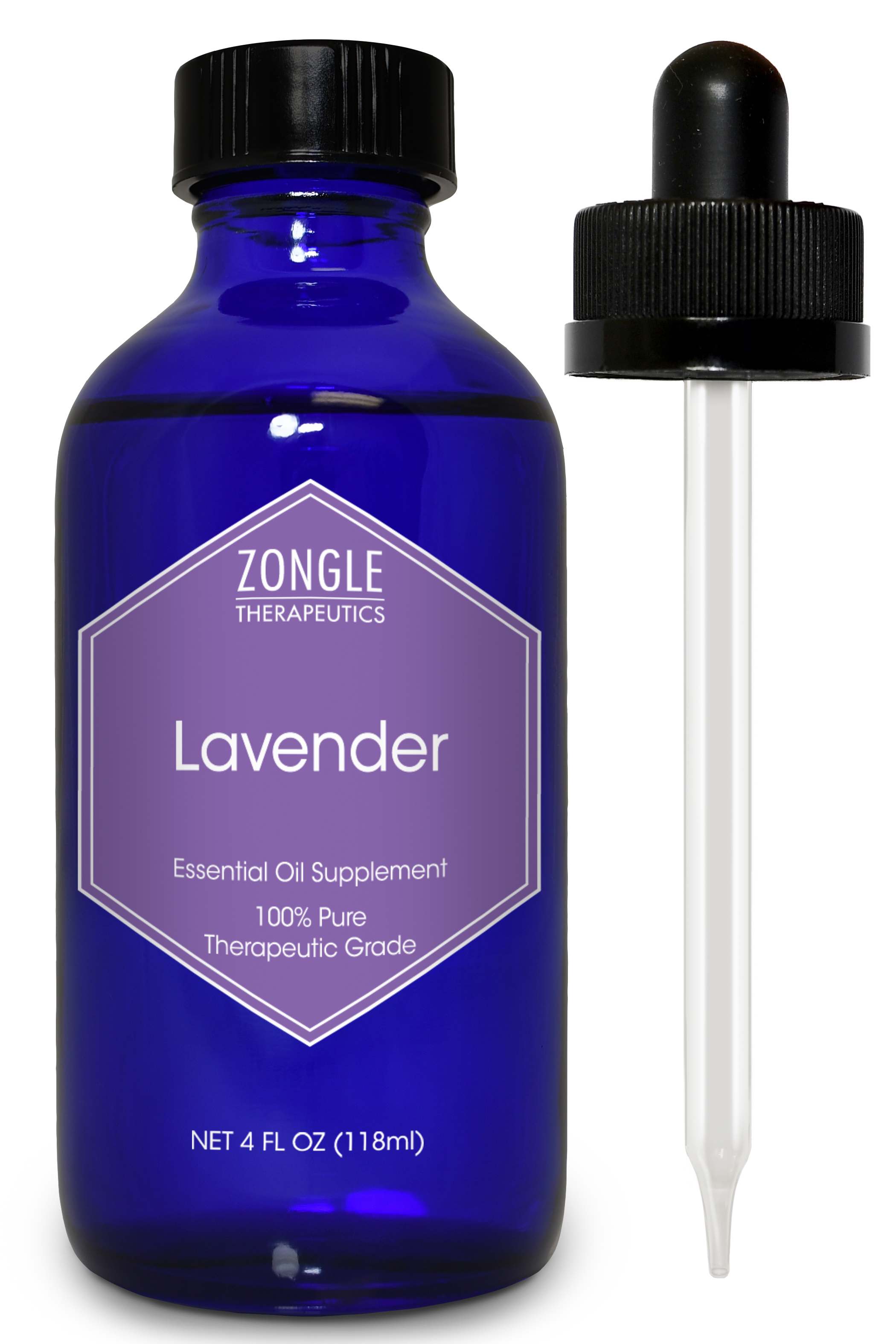 Zongle Lavender Essential Oil, French, Safe To Ingest, 4 OZ