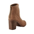 thumbnail image 4 of Melrose Ave Women's Vegan Suede Back Zip Block Heel Bootie, 4 of 6
