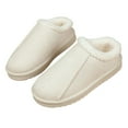 thumbnail image 6 of Fuzzy Slippers for Women Cozy Platform Warm Winter Slip On House Shoes Fluffy Soft Memory Foam Anti-Skid Rubber Sole Bedroom Indoor Outdoor Slippers, 6 of 10