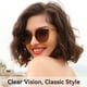 thumbnail image 3 of Gafas de sol Dollger polarizadas extragrandes estilo ojo de gato marrón para mujer y hombre, 3 of 8