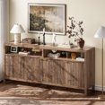 thumbnail image 1 of Modern 65.8" Fluted Sideboard with 4 Doors and 2 Open Drawers for Living Room, Dining Room, Entryway, 1 of 7