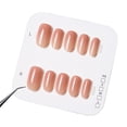 thumbnail image 2 of Press On Nails Nude Short Square Glossy Natural Look Reusable Stick On Nails Kit, 2 of 10