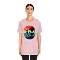 thumbnail image 3 of Bella Canvas 3001 Peace Alien Rainbow T-Shirt, Retro Alien T-Shirt, 3 of 10