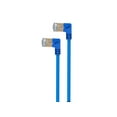 thumbnail image 2 of Monoprice SlimRun Cat6A Ethernet Network Cable/Cord - Blue - 1 Feet | 90 Degree Angled, 36AWG, S/STP, 2 of 4