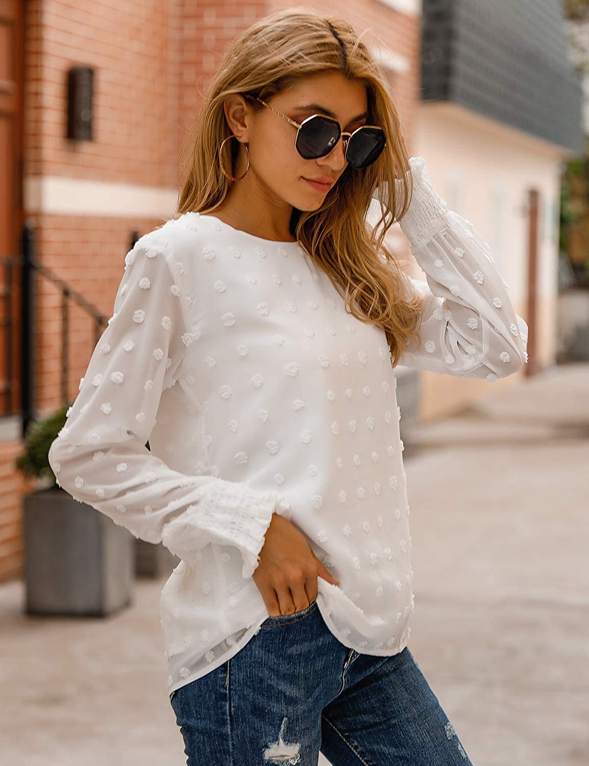 long sleeve cute blouses