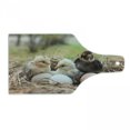 thumbnail image 1 of Chicks Cutting Board, Photo Focused on Little Chickens in Hay with Eggs Farm Animal Print, Decorative Tempered Glass Cutting and Serving Board, in 3 Sizes, by Ambesonne, 1 of 2