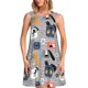 thumbnail image 1 of Easygdp Dog para Vestido Transpirable de Mujer, Vestido Suelto de Manga Corta con Pliegues y Bolsillos para el Verano, 1 of 7