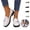 Beige, variant on YOUYEDIAN Womens Loafers Summer Platform Walking Shoes Comfortable Casual Slip on Buckle Shoes