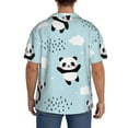 thumbnail image 5 of Sigee Cute Panda Bear Print Men's Shirts Casual Button Down Short Sleeve Summer Beach Shirt Hawaiian Vacation Shirts Tee Shirt-Small, 5 of 7