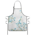 thumbnail image 2 of Blue Flower Bib Apron with Pocket Extra Long Aprons Waterproof Bib Apron for Couple Bride Mrs Mr Cooking Aprons for Kitchen Cool BBQ Grilling (Set Of 2), 2 of 7