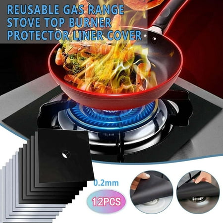 

Yedhsi Reusable Gas Range Stovetop Burner Protector Liner Cover Cleaning KitchenHot