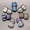 Blue, variant on 1PC EDC Titanium Knife Lanyard Paracord Bead Necklace Pendant Fidget Spinner -Polished