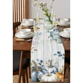 thumbnail image 2 of Table Runners 90 Inches Long Dress Scarves, Fall Pumpkin Farmhouse Coffee/Dining/Kitchen Table Runner for Living Room, Thanksgiving Eucalyptus Leaves Rustic Wood Plank 13x90 Inch, 2 of 7