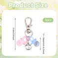thumbnail image 2 of 3Pcs Acrylic Nuk Pendant Decorations with Alloy Swivel Lobster Claw Clasps Mixed Color 51mm, 2 of 7