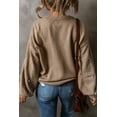 thumbnail image 3 of Ushdele Drop Shoulder Chic - Long Sleeve Pearl Sweater, Smoke Gray, 3 of 8