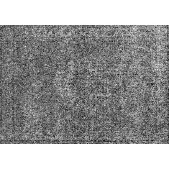 Ahgly Company Indoor Rectangle Oriental Gray Industrial Area Rugs, 8' x 10'