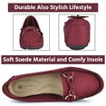 thumbnail image 3 of HOMEHOT Womens Loafers Casual Slip ons Shoes with Bowknot Comfort Walking Penny Loafers for Women Red Size 8 US, 3 of 6