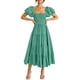 thumbnail image 1 of Vestido PRETTYGARDEN Verde Midi con Mangas Abullonadas XL, 1 of 8