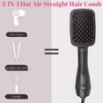 thumbnail image 3 of Hair Dryer Brush Blow Dryer Brush in One,3 in 1 One Step Hair Dryer and Styler,Negative Ion Hair Straightener Hot Air Styling Tool for Straightening Drying Smoothing, 3 of 7