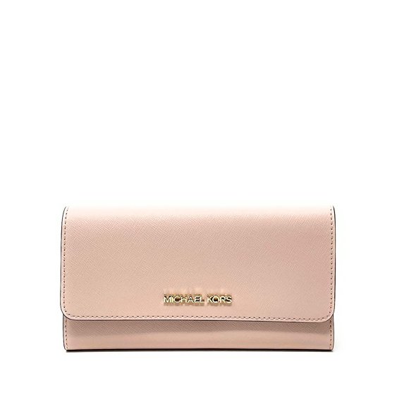 Michael Kors Women's Jet Set Travel Large Trifold Wallet In Powder blush