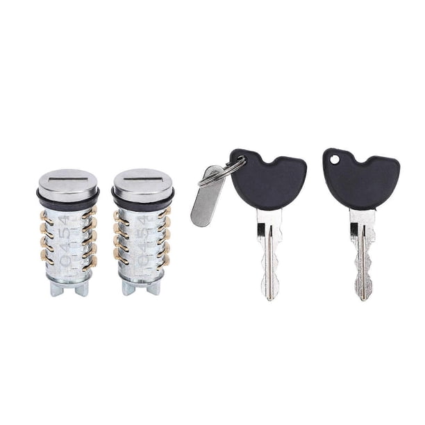 Pair of ignition lock cylinders with key, stable replacement for Piaggio Fly 125 150 4T from 2006