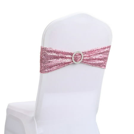 

10X Spandex Stretch Chair Sash Chair Cover Decoration For Wedding Party Banquet