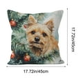 thumbnail image 4 of Xuniizn Christmas Pillow Covers 18x18 inch Xmas Decorations Soft Plush Faux Fur Wool Christmas Throw Pillow Cases Winter Holiday Decor for Sofa Living Room, 4 of 7