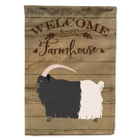 Caroline's Treasures CK6831GF Welsh Black-Necked Goat Welcome Flag Garden Size , Small, multicolor